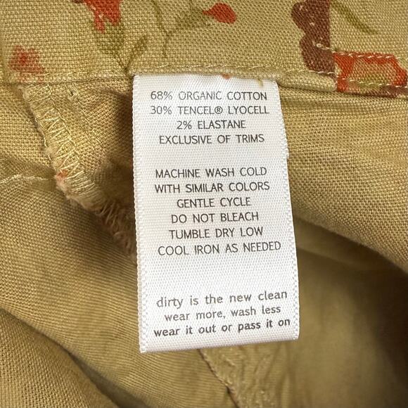 Toad & Co. Earthworks Camp Shorts Organic Cotton Floral Size 4 - Picture 4 of 4